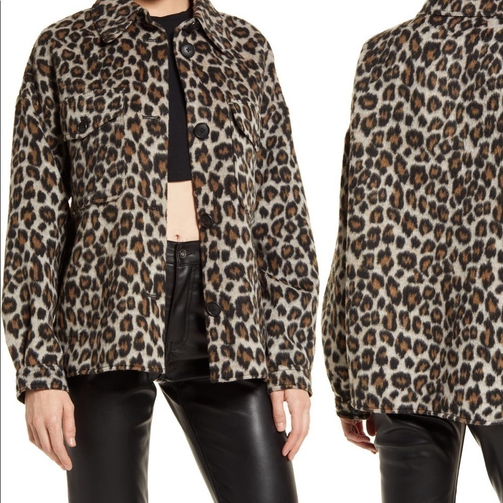 Vero Moda Vmleony Animal Leopard Print Long Sleeve Jacket Size XS - Picture 1 of 13